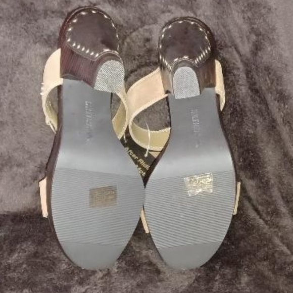 Leather Harley Davidson Brown Studded High Heeled Slides - Size 8.5, NWT - Picture 4 of 7